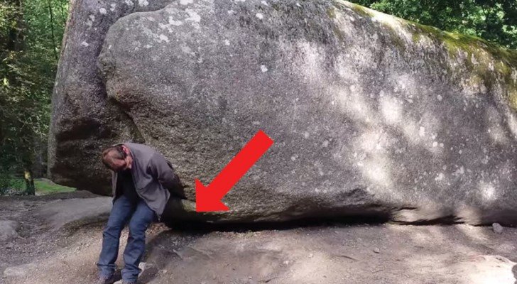 Dieser Felsen wiegt 137 Tonnen, aber als er versucht, ihn zu bewegen…wow!