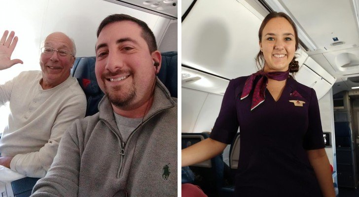 Ein Vater bucht 6 Flugtickets, um die Ferien mit seiner Tochter zu verbringen, die Flugbegleiterin ist